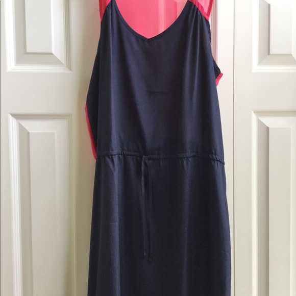 Nice pink /navy color block drawstring dress GAP - Picture 6 of 7